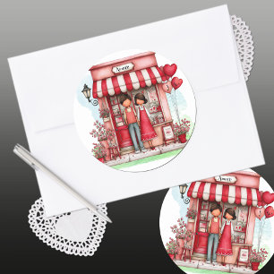 Sweet Valentine Shop カップルモノグラム ラウンドシール