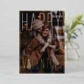 Sweet Valentine Wishes Lovely Couple PhotoPop 箔シーズンカード (立ち正面)