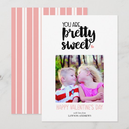 Sweet Valentines Dayかわいらし Photo Card (正面/裏面)