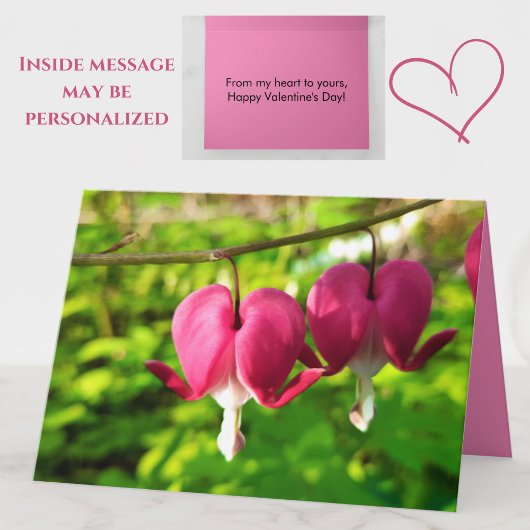 Sweet Valentine's Dayカード – 出血ハート写真 カード