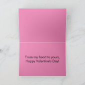 Sweet Valentine's Dayカード – 出血ハート写真 カード (内部)