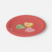 Sweet Valentine's Day Conversation Hearts Playful ペーパープレート (アングル)