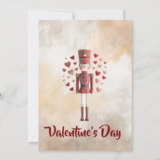 Sweet Valentines Day Nutcracker Romantic Card シーズンカード (正面)