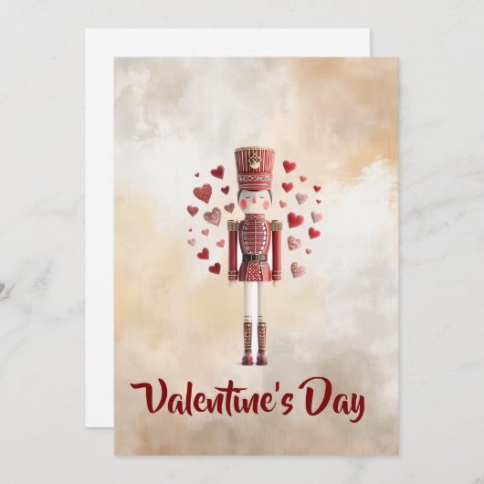 Sweet Valentines Day Nutcracker Romantic Card シーズンカード (正面/裏面)