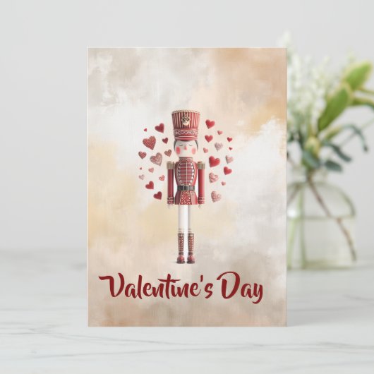 Sweet Valentines Day Nutcracker Romantic Card シーズンカード (スタンド正面)