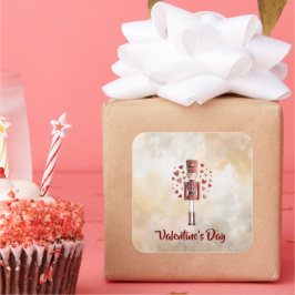 Sweet Valentine's Day Nutcracker Romantic Sticker スクエアシール