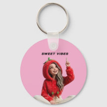 Sweet vibes かわいいイチゴパーカー女子