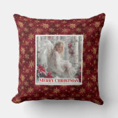Sweet Victorian Angel Red Gold Festive Christmas クッション (正面)