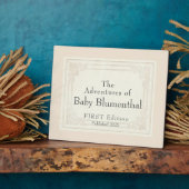 Sweet Vintage Book Title Personalized Baby Sign フォトプラーク (側面)