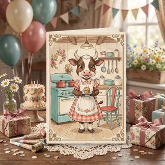Sweet Vintage Puppy | お母さんの誕生日をお祝い カード