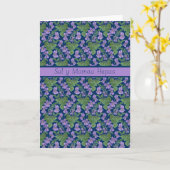 Sweet Violets Mother's Day Card: Welsh Greeting カード (黄色い花)