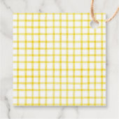 Sweet Watercolor Baby Chicks Script Baby Shower フェイバータグ (裏面)