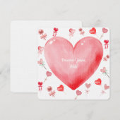 Sweet Watercolor Heart Valentine Card シーズンカード (正面/裏面)