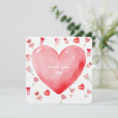 Sweet Watercolor Heart Valentine Card シーズンカード (スタンド正面)