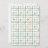 Sweet Watercolor Twins Geese Gingham Shower LPM26 招待状 (裏面)