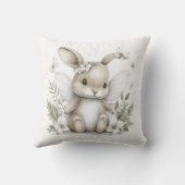 Sweet watercolour fairy bunny illustration クッション (裏面)