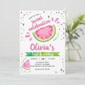 Sweet Watermelon 1st Birthday Invitation 招待状 (スタンド正面)