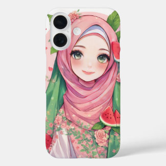 Sweet Watermelon Girl – Cute Anime iPhone 15 Case iPhone 16ケース