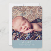 Sweet Welcome Two Photo モダン Birth Announcement 案内状 (裏面)