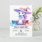 Sweet Whimsical Wizard Birthday 招待状 (スタンド正面)