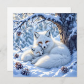 Sweet White Foxes in the Snow (正面/裏面)
