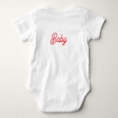 Sweet white outfit, made from soft, gentle fabric. ベビーボディスーツ (裏面)