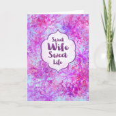 Sweet Wife Sweet Life Anniversary Card カード (正面)