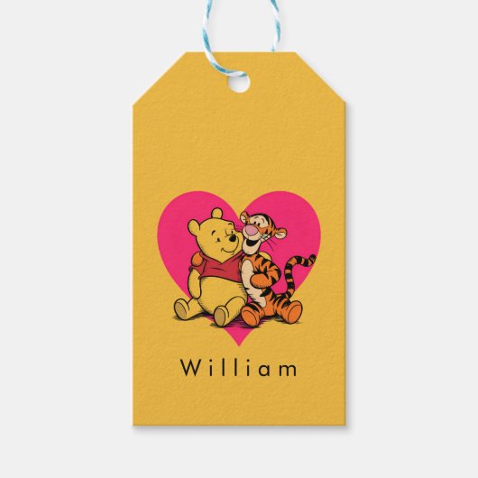 Sweet Winnie the Pooh & Tigger ギフトタグ (正面)