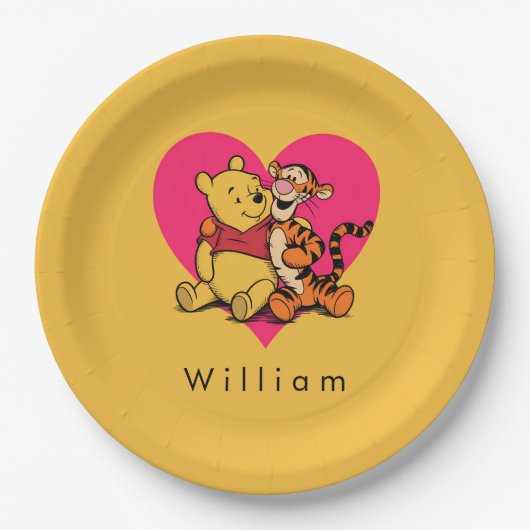 Sweet Winnie the Pooh & Tigger ペーパープレート (正面)