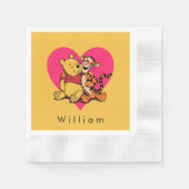 Sweet Winnie the Pooh & Tigger 縁ありカクテルナプキン (正面)