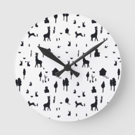 Sweet winter ラウンド壁時計