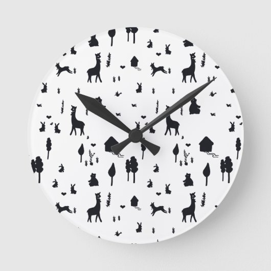 Sweet winter ラウンド壁時計 (正面)