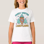 Sweet Winter Candyland Gingerbread Christmas Tシャツ (正面)
