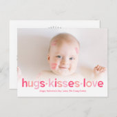 Sweet Wishes編集可能カラーバレンタインのポストカード ポストカード (正面/裏面)