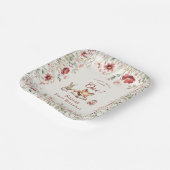 Sweet Woodland animals "Chapter One" Birthday  ペーパープレート (傾斜あり)