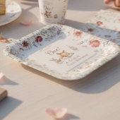 Sweet Woodland animals "Chapter One" Birthday  ペーパープレート