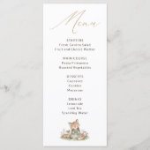 Sweet Woodland Fox Baby Shower Menu Card メニュー (正面)