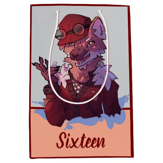 Sweet, Zestien, wolf, anime ミディアムペーパーバッグ (正面)