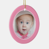 SweetBabyCarrots Babys初めてのクリスマスピンク セラミックオーナメント (右)