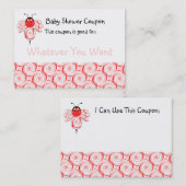 SweetBeeのまわりに赤ちゃんシャワークーポン 割引カード (正面/裏面)