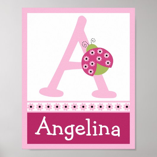 Sweete Pie Ladybug Letter & Name Wall Artポスター ポスター (正面)