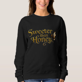 Sweeter Than Honey | Golden Vintage Bee Art Lover スウェットシャツ