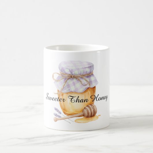 Sweeter Than Honey Lavender Jar コーヒーマグカップ (中央)