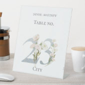 Sweetest白色フローラテーブル番号テーブルテント記号 台座サイン (インサイチュ)