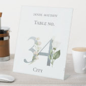 Sweetest白色フローラテーブル番号テーブルテント記号 台座サイン (インサイチュ)