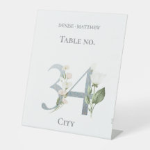 Sweetest白色フローラテーブル番号テーブルテント記号