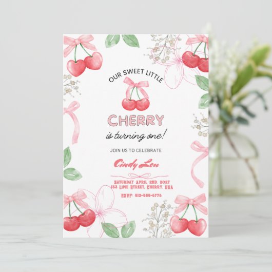 Sweetest Cherry 1st Custom Digital  招待状 (スタンド正面)