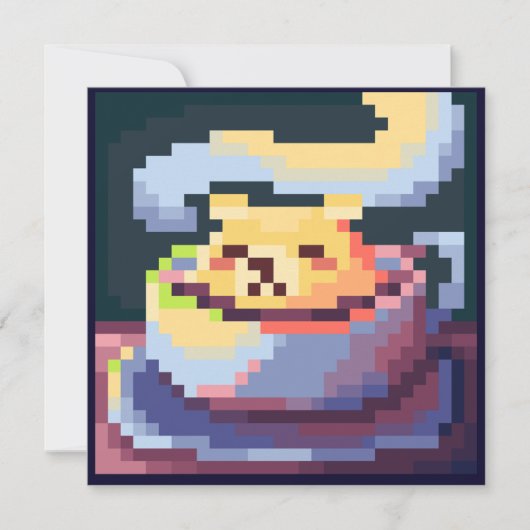 Sweetest Coffee card pixelart, Pixel Art  カード (正面)