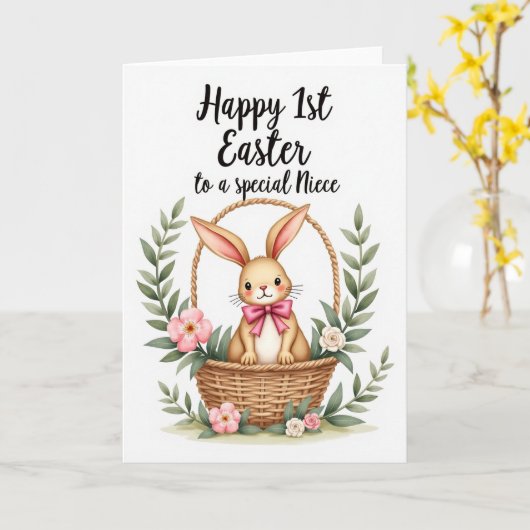 Sweetest Congrats Bunny Card カード (黄色い花)