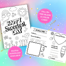 Sweetest Day コラボレーションカード: 穴埋め式 カード